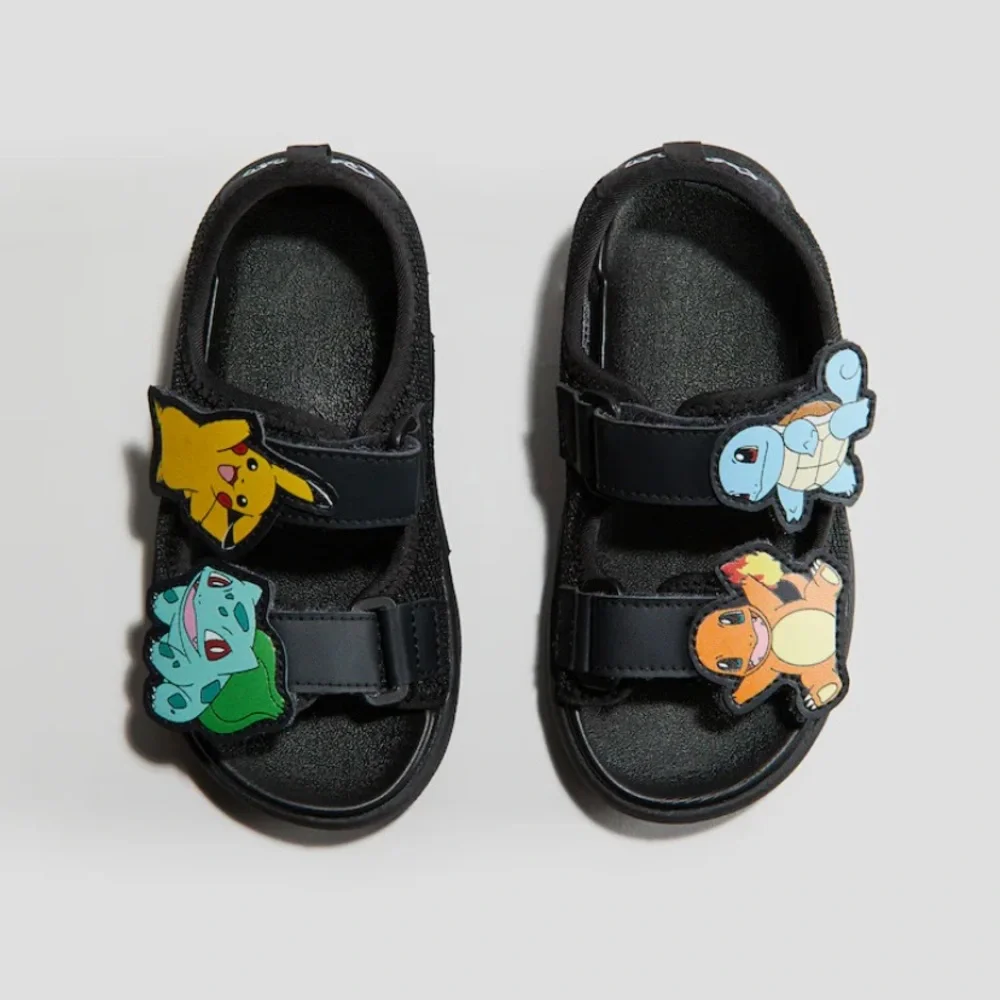 H&M Kids‎ Black Pokémon Sandals Size 12